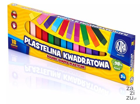 Plastelina 18szt kwadratowa ASTRA Plastelina 18szt kwadratowa ASTRA
