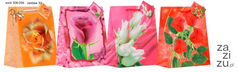 Torebka prezentowa 12szt. 18x22,7 KWIATY | MP-01 Torebka prezentowa 12szt. 18x22,7 KWIATY | MP-01