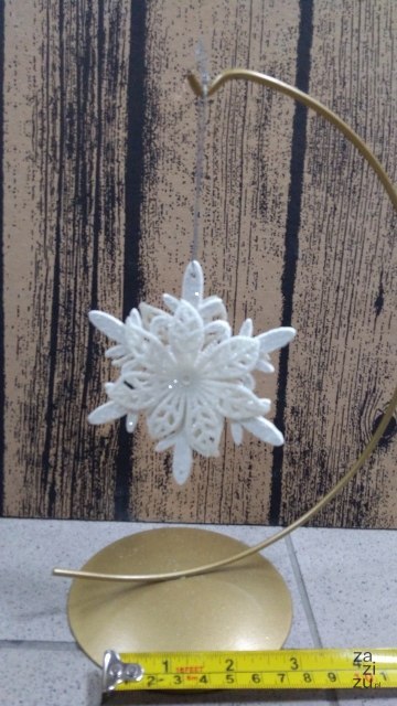 Zawieszka 3D ŚNIEŻYNKA BIAŁA 11cm Zawieszka 3D ŚNIEŻYNKA BIAŁA 11cm