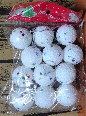 Bombki 12szt. BIAŁE w worku Bombki 12szt. BIAŁE w worku