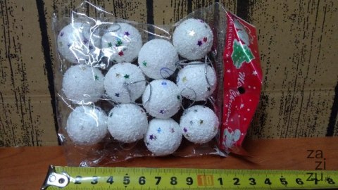 Bombki 12szt. BIAŁE w worku Bombki 12szt. BIAŁE w worku