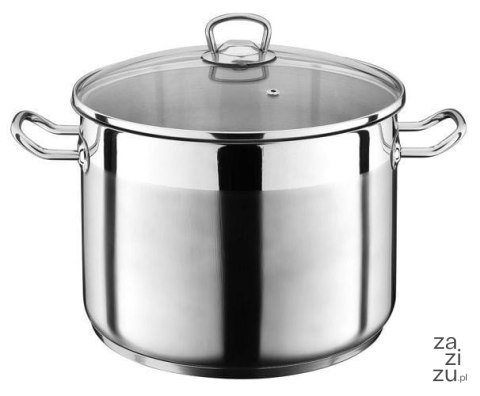 Garnek BIG 17l ze stali nierdzewnej + szklana pokrywka | 400121 fi-30 VITALO Garnek BIG 17l ze stali nierdzewnej + szklana pokrywka | 400121 fi-30 VITALO