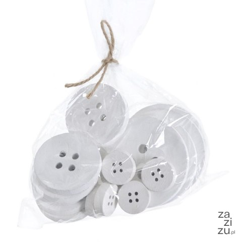 Guziki drewniane ozdobne 18szt. | 129CAN14001WH Guziki drewniane ozdobne 18szt. | 129CAN14001WH