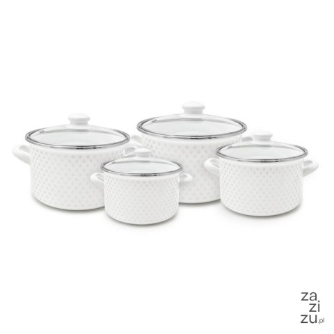 Komplet garnków 4szt. + pokrywki 16/18/20/22cm indukcja EMALIA 3D Komplet garnków 4szt. + pokrywki 16/18/20/22cm indukcja EMALIA 3D