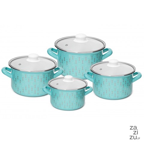 Komplet garnków 4szt. + pokrywki 16/18/20/22cm indukcja EMALIA 3D Komplet garnków 4szt. + pokrywki 16/18/20/22cm indukcja EMALIA 3D