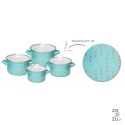 Komplet garnków 4szt. + pokrywki 16/18/20/22cm indukcja EMALIA 3D