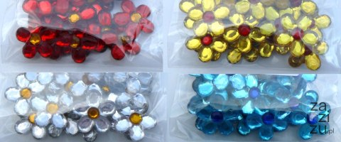 Kwiatek na przylepiec 20szt. CYRKONIE | GMG61143 Kwiatek na przylepiec 20szt. CYRKONIE | GMG61143