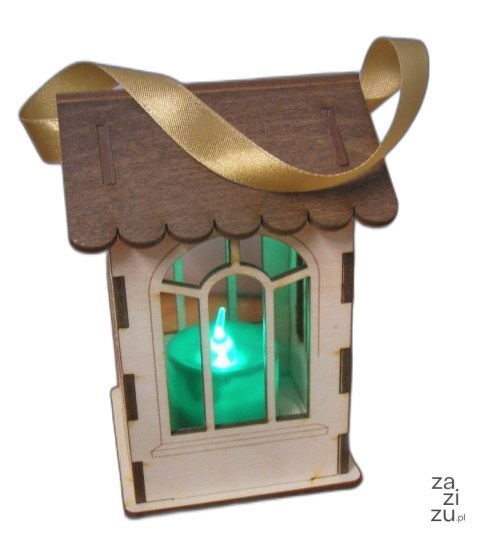 Lampion drewno 12 x 7,5 cm Lampion drewno 12 x 7,5 cm