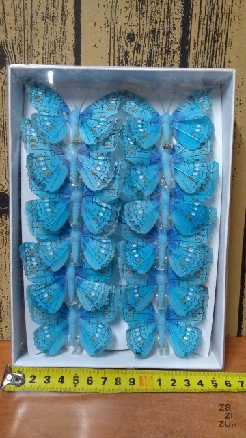 Motyl 12szt. na klips 8cm | A7522 Motyl 12szt. na klips 8cm | A7522