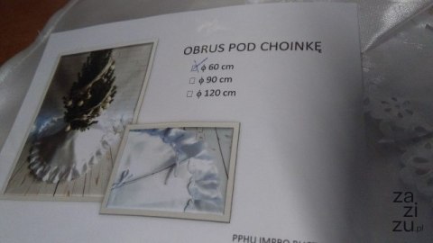 Obrus falbanka pod choinkę fi-60cm Obrus falbanka pod choinkę fi-60cm