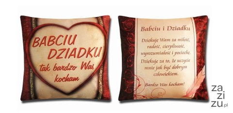Poduszka BABCIA i DZIADEK kolor wspólna 35x35 Poduszka BABCIA i DZIADEK kolor wspólna 35x35