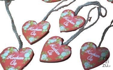 Serce wiszące Kocham Cię 4 x 4 cm Serce wiszące Kocham Cię 4 x 4 cm