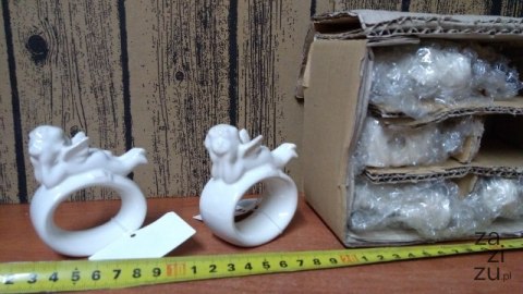 Serwetnik ceram. 6szt. biała porcelana ANIOŁEK | JY11E908 Serwetnik ceram. 6szt. biała porcelana ANIOŁEK | JY11E908