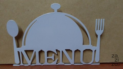 Serwetnik metalowy MENU biały SN1090 Serwetnik metalowy MENU biały SN1090