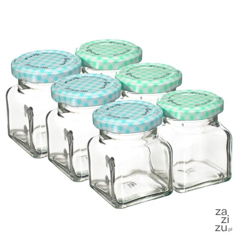 Słoik 120ml + zakrętka CZTERY KĄTY 6szt. | 132122 Słoik 120ml + zakrętka CZTERY KĄTY 6szt. | 132122
