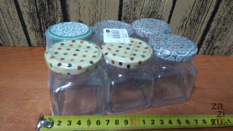 Słoik 120ml + zakrętka CZTERY KĄTY 6szt. | 132122 Słoik 120ml + zakrętka CZTERY KĄTY 6szt. | 132122
