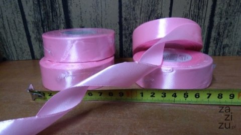 Wstążka satynowa 25mmx32m RÓŻOWA 4szt. | AX25-13 Wstążka satynowa 25mmx32m RÓŻOWA 4szt. | AX25-13