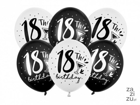 Balony 50szt. URODZINY 30cm ''18'' | SB14P-246-000 Balony 50szt. URODZINY 30cm ''18'' | SB14P-246-000