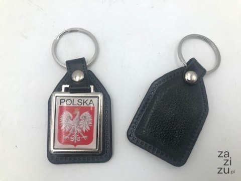 Brelok 10szt. skórka prostokąt POLSKA Brelok 10szt. skórka prostokąt POLSKA