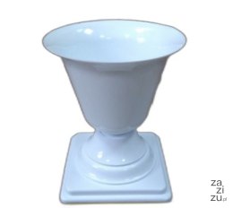 Flakon niski wazon plastikowy h-26 BIAŁY