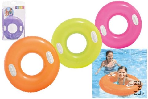 Koło do pływania 71cm z uchwytami NEON 59258NP INTEX Koło do pływania 71cm z uchwytami NEON 59258NP INTEX