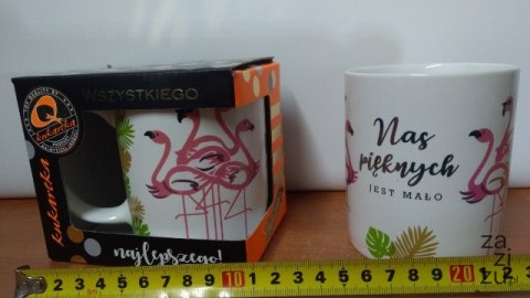 Kubek ceram NAS PIĘKNYCH JEST MAŁO FLAMING Q728 Kubek ceram NAS PIĘKNYCH JEST MAŁO FLAMING Q728
