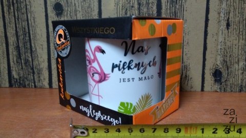 Kubek ceram NAS PIĘKNYCH JEST MAŁO FLAMING Q728 Kubek ceram NAS PIĘKNYCH JEST MAŁO FLAMING Q728