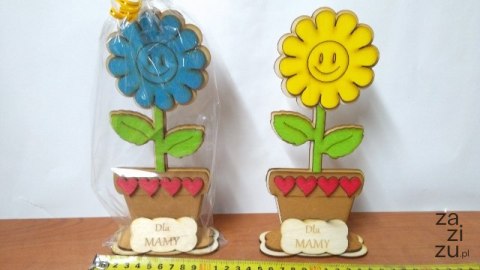 Kwiatek drewniany w doniczce MAMA 23 x 10 cm. | P406 Kwiatek drewniany w doniczce MAMA 23 x 10 cm. | P406