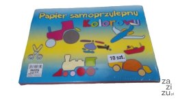 Papier kolorowy A4 10 kartek samoprzylepny - 10szt