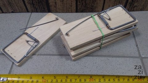 Pułapka na szczury 5szt. drewno 17x7cm | 920455 Pułapka na szczury 5szt. drewno 17x7cm | 920455