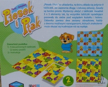 Puzzle i łamigłówki PIESEK I PTAK Puzzle i łamigłówki PIESEK I PTAK