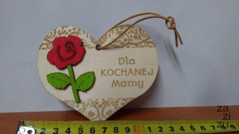 Serce wiszące 11cm MAMA | P596 Serce wiszące 11cm MAMA | P596