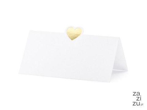 Wizytówki na stół 10szt. SERCE 10x5cm | WS10-019ME Wizytówki na stół 10szt. SERCE 10x5cm | WS10-019ME