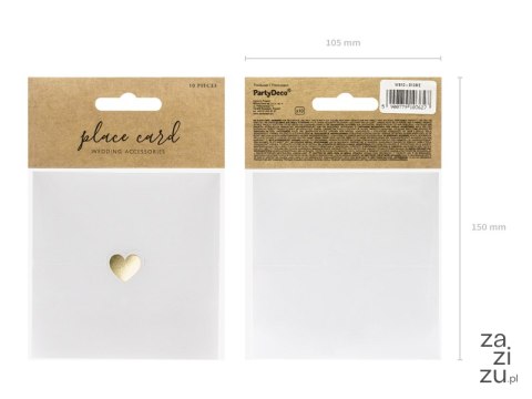 Wizytówki na stół 10szt. SERCE 10x5cm | WS10-019ME Wizytówki na stół 10szt. SERCE 10x5cm | WS10-019ME