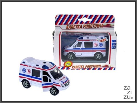 Auto metalowe KARETKA POGOTOWIA POLSKI GŁOS 11cm HKH089 Auto metalowe KARETKA POGOTOWIA POLSKI GŁOS 11cm HKH089