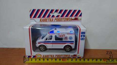 Auto metalowe KARETKA POGOTOWIA POLSKI GŁOS 11cm HKH089 Auto metalowe KARETKA POGOTOWIA POLSKI GŁOS 11cm HKH089