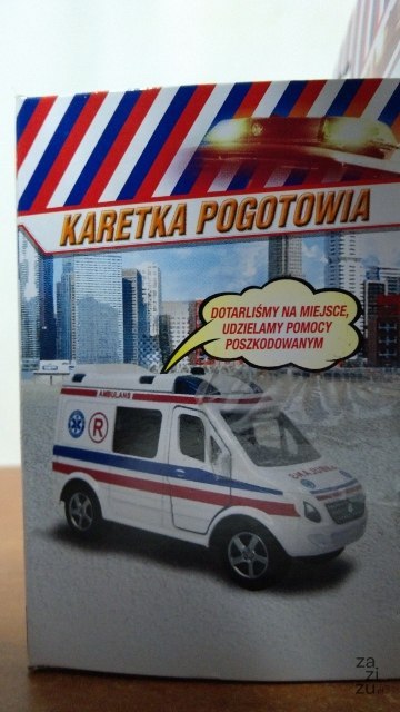 Auto metalowe KARETKA POGOTOWIA POLSKI GŁOS 11cm HKH089 Auto metalowe KARETKA POGOTOWIA POLSKI GŁOS 11cm HKH089