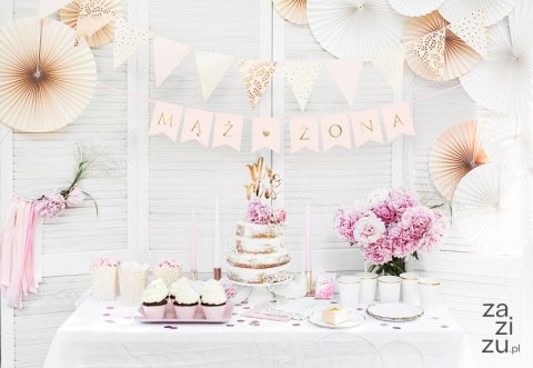 Baner różowy MĄŻ/ŻONA 15x110cm | GRL67-081J Baner różowy MĄŻ/ŻONA 15x110cm | GRL67-081J