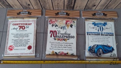 Dyplom urodzinowy ''70'' Dla Pana Dyplom urodzinowy ''70'' Dla Pana