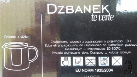 Dzbanek żaroodporny z zaparzaczem 1l. TE VERTE Dzbanek żaroodporny z zaparzaczem 1l. TE VERTE