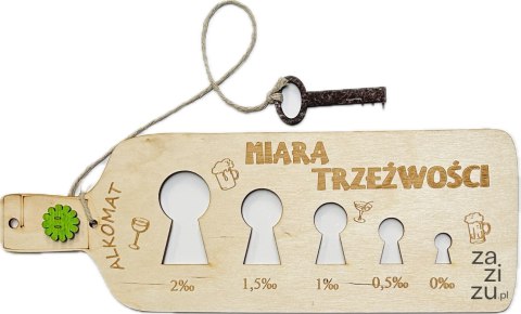 Miara trzeźwości 27,5 x 9,5 cm. / 7934 Miara trzeźwości 27,5 x 9,5 cm. / 7934