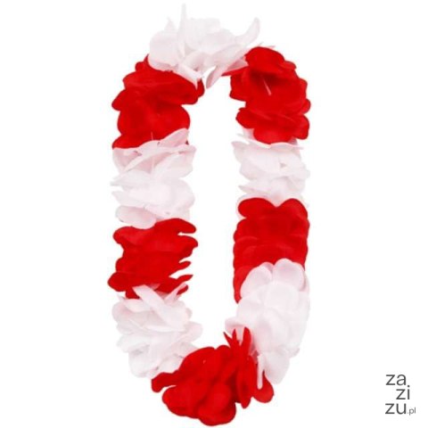 Naszyjnik 10szt. HAWAJSKI biało-czerwony Naszyjnik 10szt. HAWAJSKI biało-czerwony