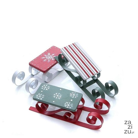 Ozdoba SANKI METALOWE 12cm | HDD-189047 Ozdoba SANKI METALOWE 12cm | HDD-189047