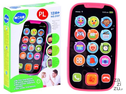 Pierwszy TELEFON dla dziecka na baterie RÓŻOWY | ZA2831 Pierwszy TELEFON dla dziecka na baterie RÓŻOWY | ZA2831