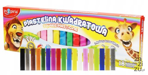 Plastelina 18-kolorów KWADRATOWA INSPIRIA 4030 Plastelina 18-kolorów KWADRATOWA INSPIRIA 4030