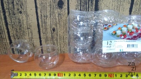 Pojemniki plastikowe 12szt. na przekąski 80ml | 33-24 Pojemniki plastikowe 12szt. na przekąski 80ml | 33-24