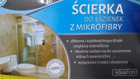 Ścierka z mikrofibry 40x40 DO ŁAZIENKI | DGS008 Ścierka z mikrofibry 40x40 DO ŁAZIENKI | DGS008