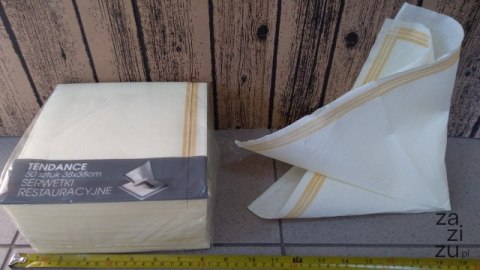 Serwetki 38x38 ECRU TENDANCE 50szt 21-71 Serwetki 38x38 ECRU TENDANCE 50szt 21-71