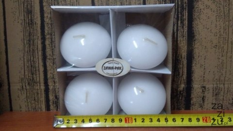 Świeca pływająca 4szt. BIAŁA lakier bezbarwny 70/40mm Świeca pływająca 4szt. BIAŁA lakier bezbarwny 70/40mm