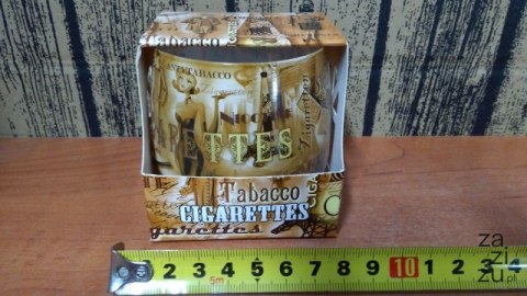 Świeca w szklance z kalkomanią CIGARETTES A-190 Świeca w szklance z kalkomanią CIGARETTES A-190